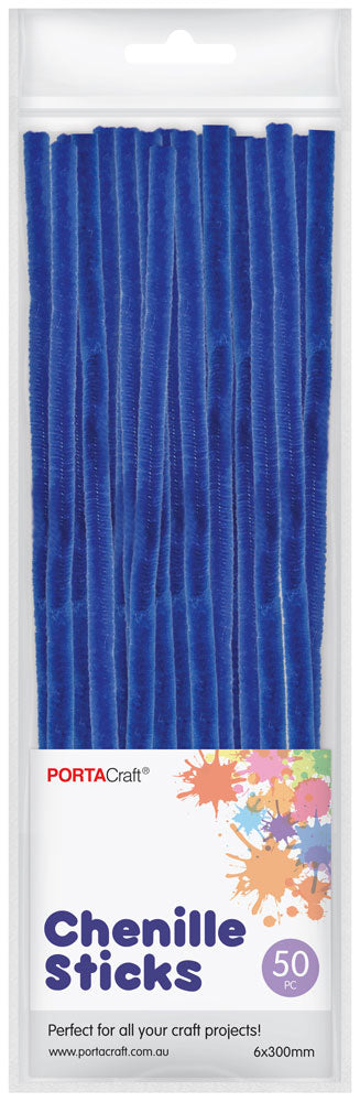 Chenille Stems 6mm 50pk - Regal Blue