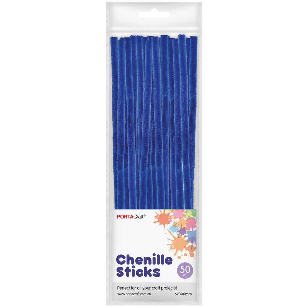 Chenille Stems 6mm 50pk - Regal Blue