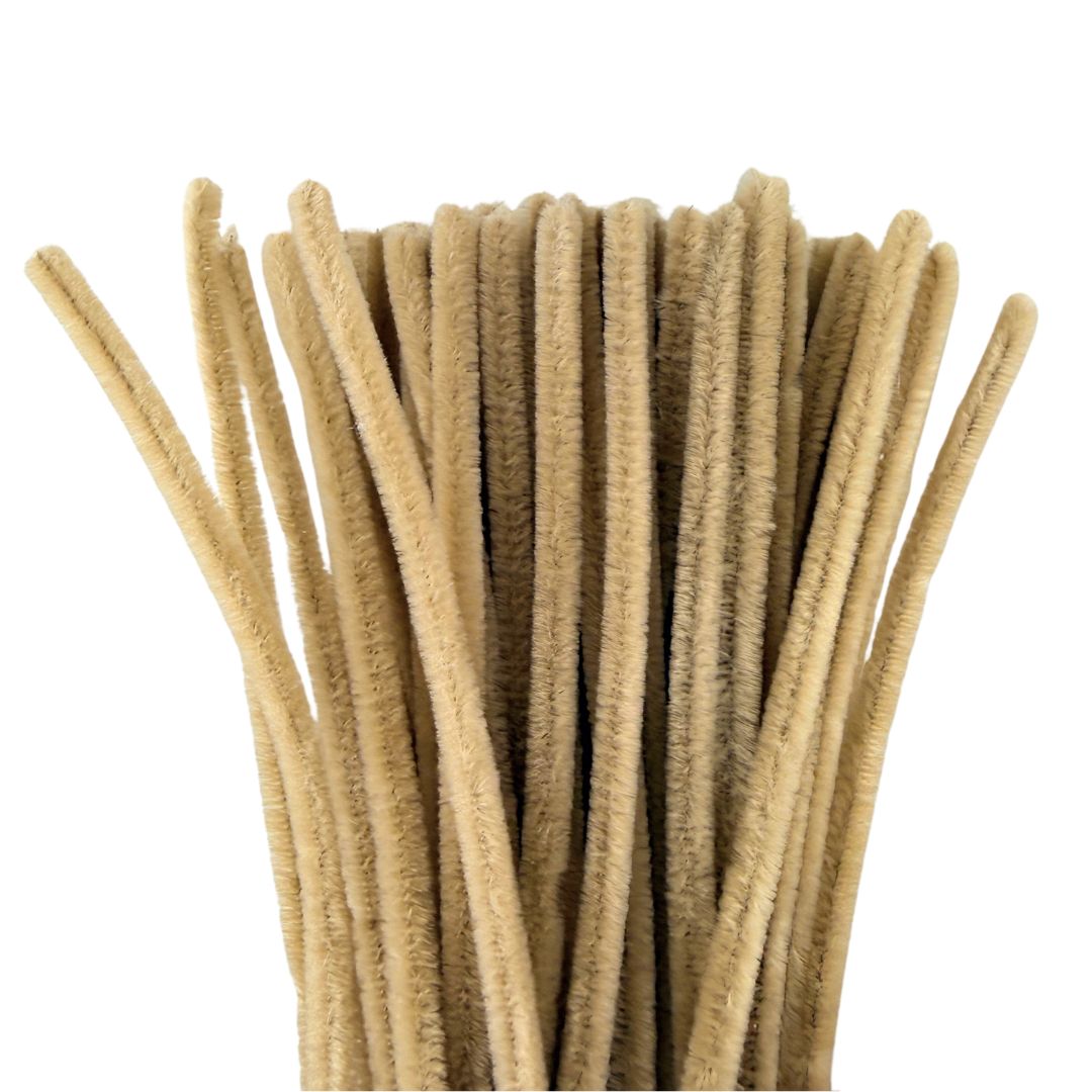 Chenille Stems 6mm 50pk - Teddy Bear