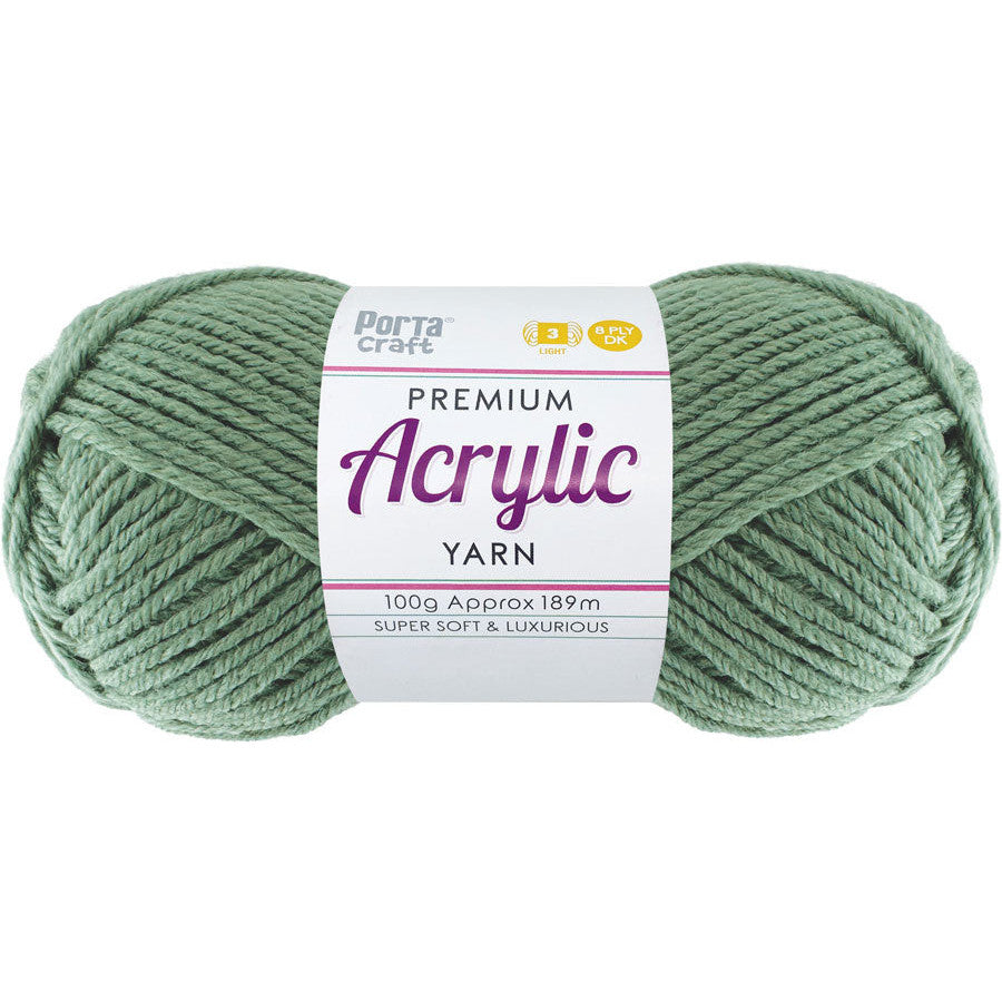 Acrylic Yarn 100g 189m 8ply - Eucalyptus