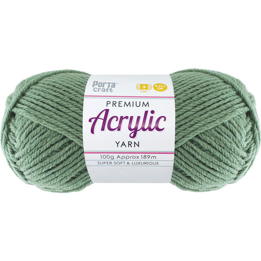 Acrylic Yarn 100g 189m 8ply - Eucalyptus