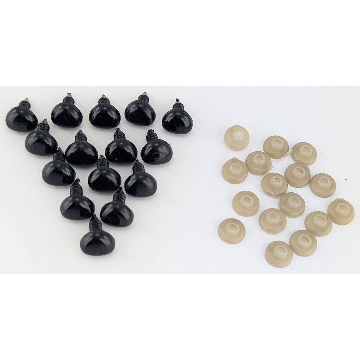 Teddy Noses Black 10x11mm 16pcs