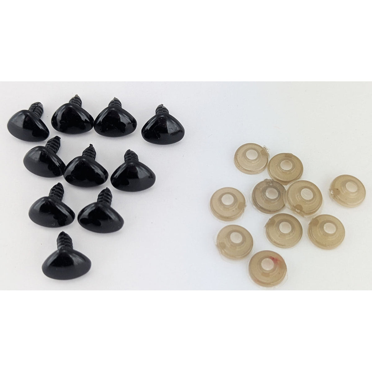 Teddy Noses Black 12x15mm 10pcs