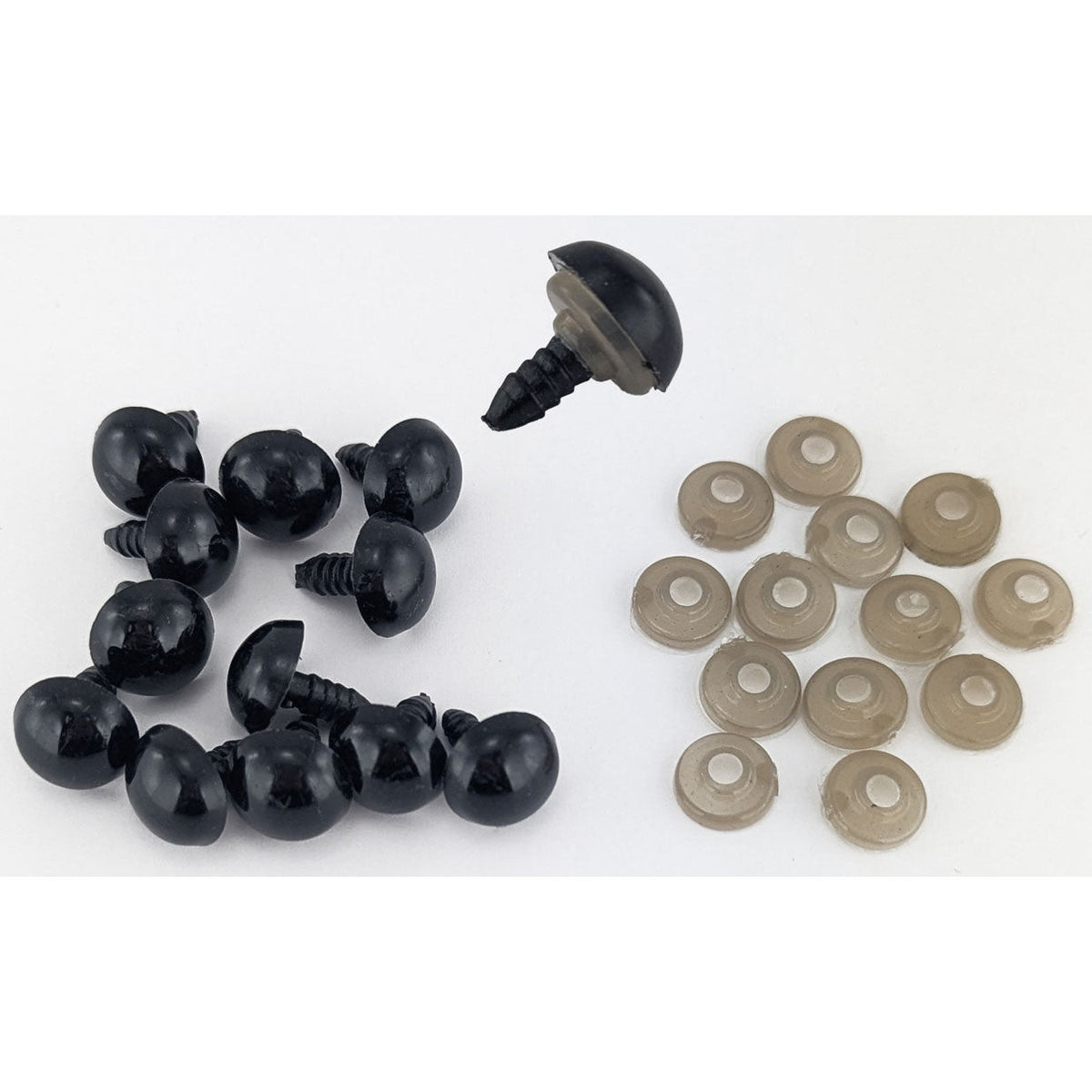Teddy Eyes Black 14mm 12pcs