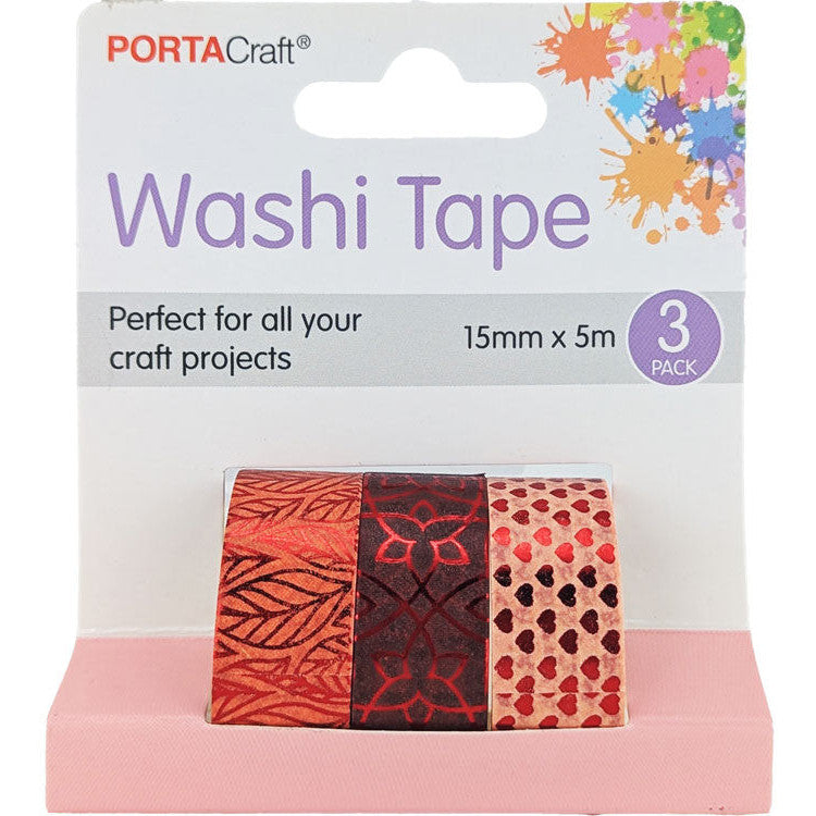 Washi Tape 3pk - Red