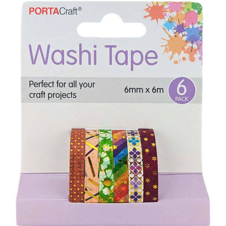 Washi Tape 6pk - Rainbow