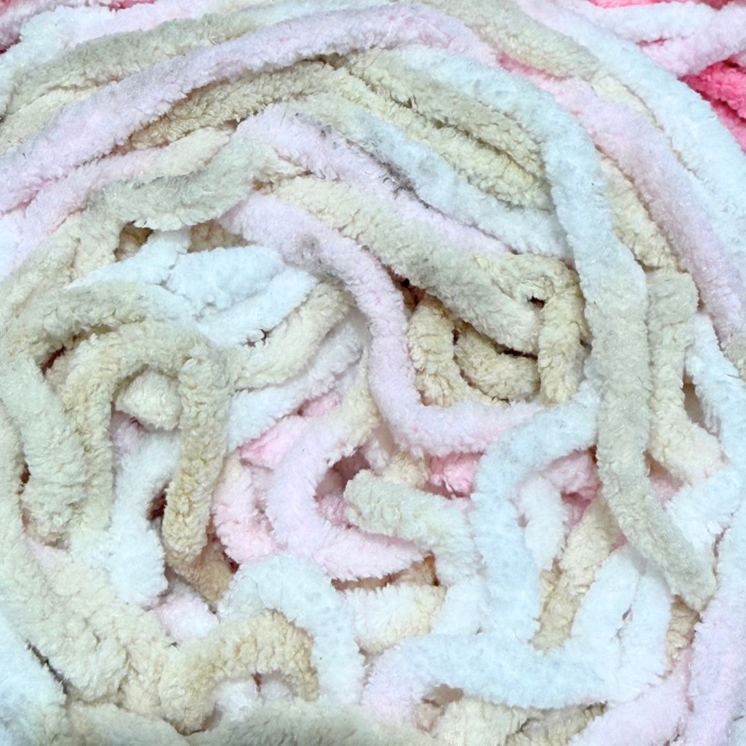 DUSTY Chenille Blanket Yarn 100g Pastel Party 5pk Mixed Bundle