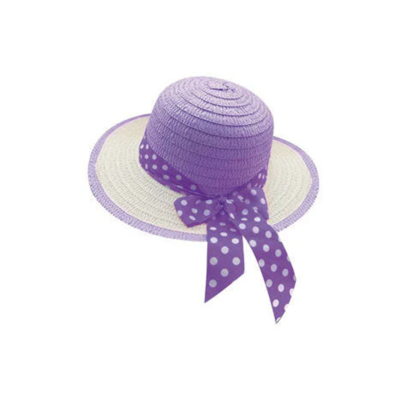 Easter Bonnet with Ribbon Bow 30cm - Purple