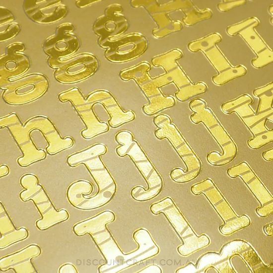 Gold Foil Alphabet Stickers 1 Sheet Discount Craft