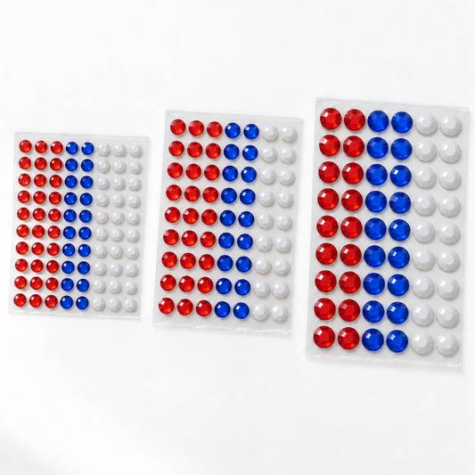 Rhinestones Multi Pack in 8,10,12mm 197pk - Aussie Flag
