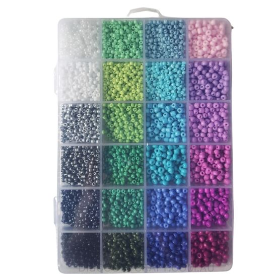 Glass Beads 2,3 & 4mm in Clear Case