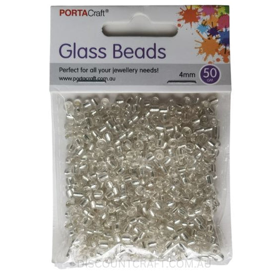 Translucent Glass Beads 4mm - 50gram Pack