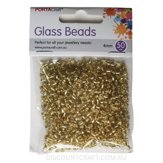 Translucent Glass Beads 4mm - 50gram Pack
