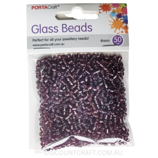Translucent Glass Beads 4mm - 50gram Pack