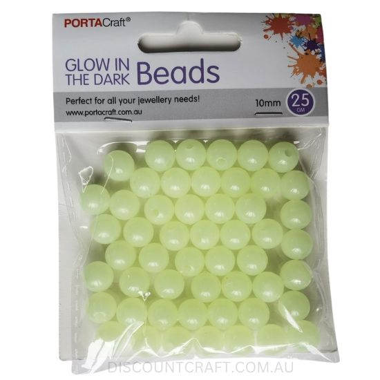 Glow in the Dark Beads 10mm 25g