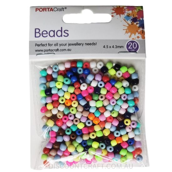 Beads Pony 4mm 20g - Solid Colours