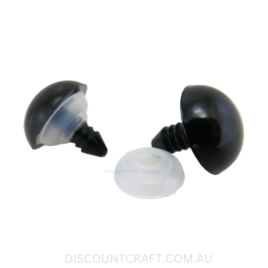 Black Safety Eyes 18mm 2pk