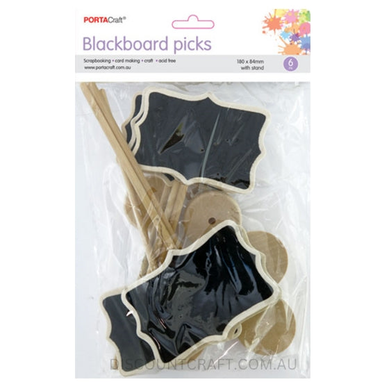 Blackboard Picks with Stands 6pk