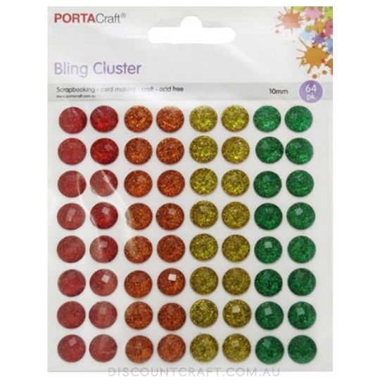 Bling Cluster 10mm 64pc - Rainbow