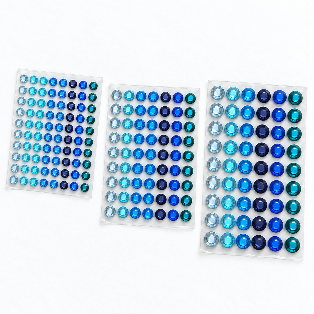 Rhinestones Multi Pack in 8,10,12mm 197pk - Blues