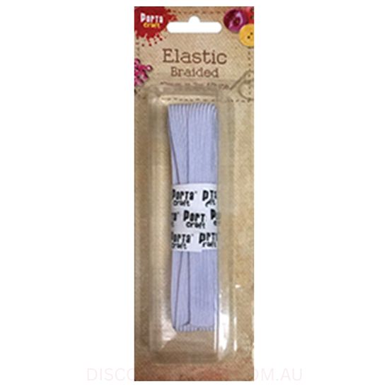 Braided Elastic 10mm x 2m - White