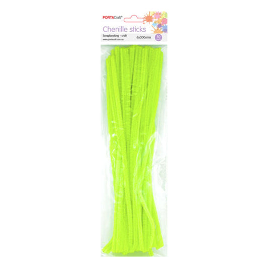 Chenille Stems 6mm 50pk - Light Green