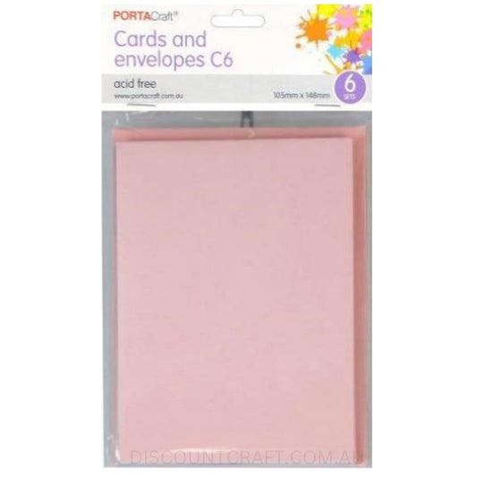 C6 Cards and Envelope Set Mixed Pastels colours