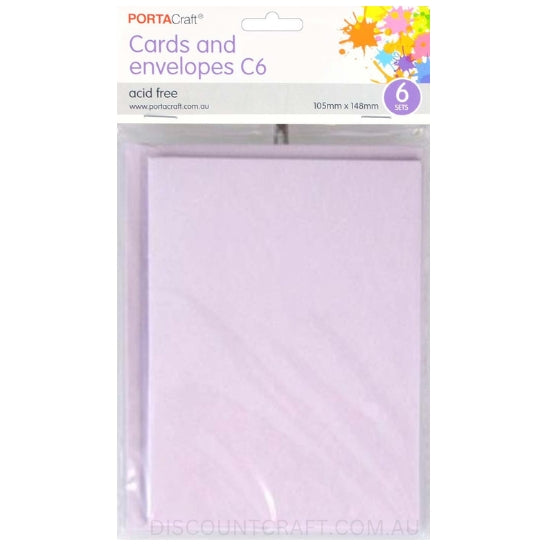 C6 Cards and Envelopes Set in the colour Lilac