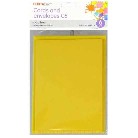 C6 Cards and Envelopes in Primrose Yellow colour