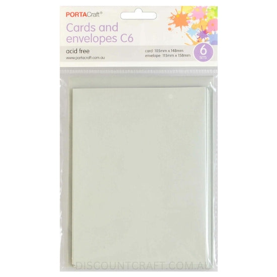 Card & Envelope C6 6pk - Slate