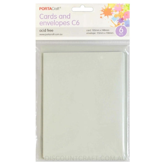 Card & Envelope C6 6pk - Slate