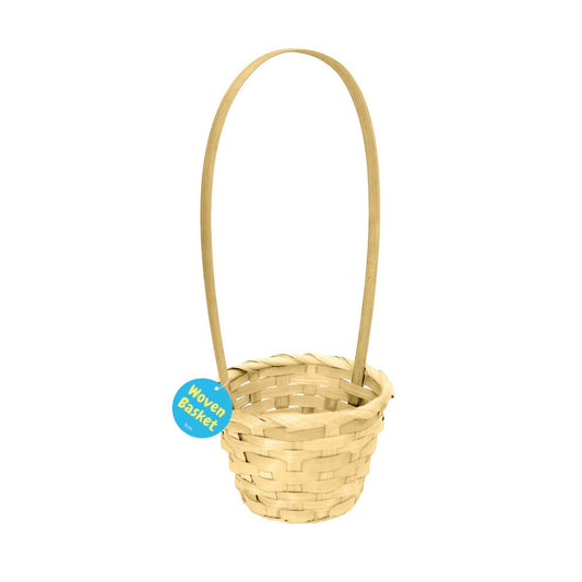 Woven Easter Basket with Round Base 9cm - Natural
