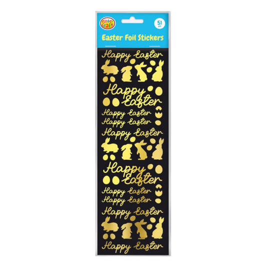 Easter Foil Stickers Sheet - Gold