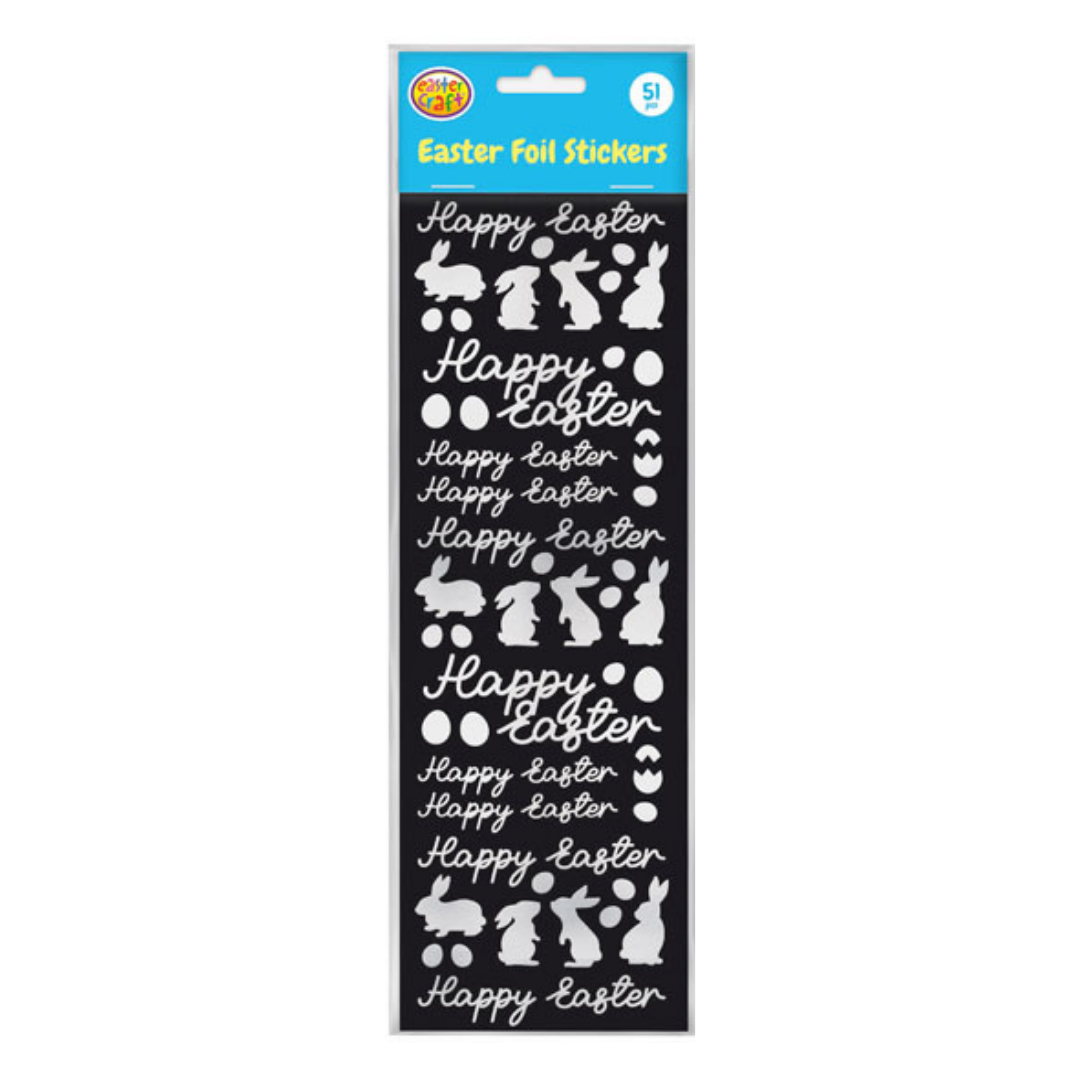 Easter Foil Stickers Sheet - Silver
