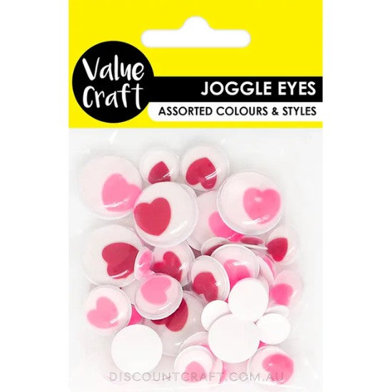 Joggle Eyes - Adhesive Hearts 52pk