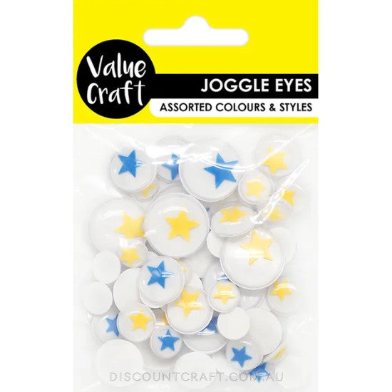 Joggle Eyes - Adhesive Stars 52pk