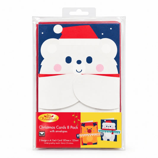 Christmas Greeting Cards with Envelopes 8pk