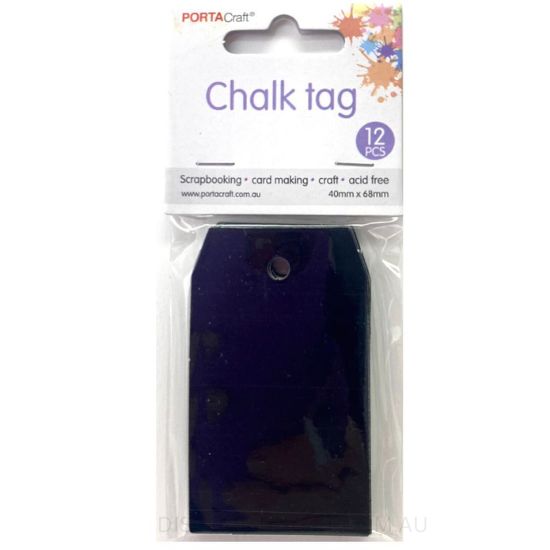 Chalk Tags 40mm x 68mm 12pk