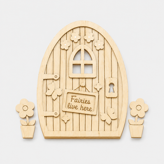 Fairy Door 3D Wooden - Fairies Live Here