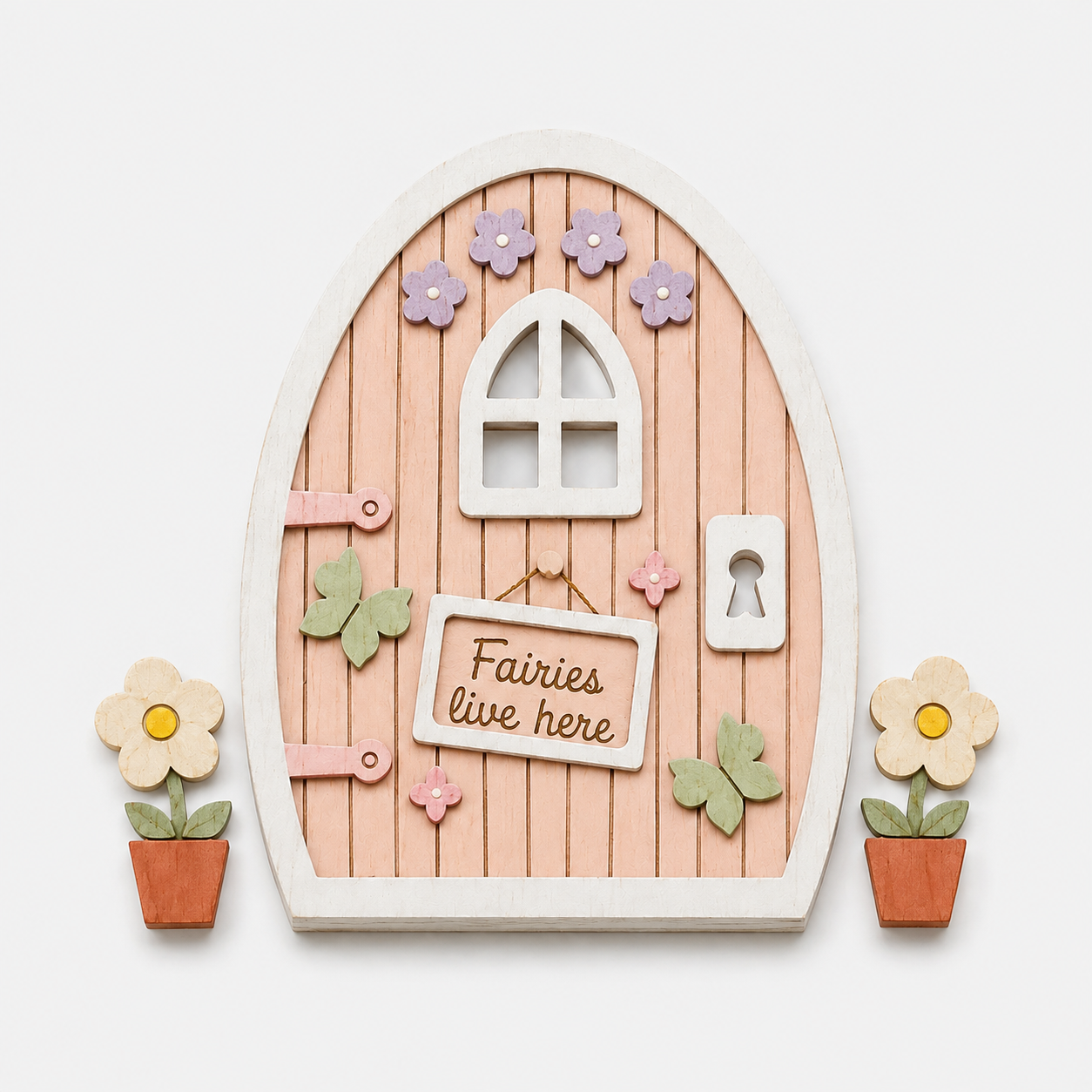 Fairy Door 3D Wooden - Fairies Live Here