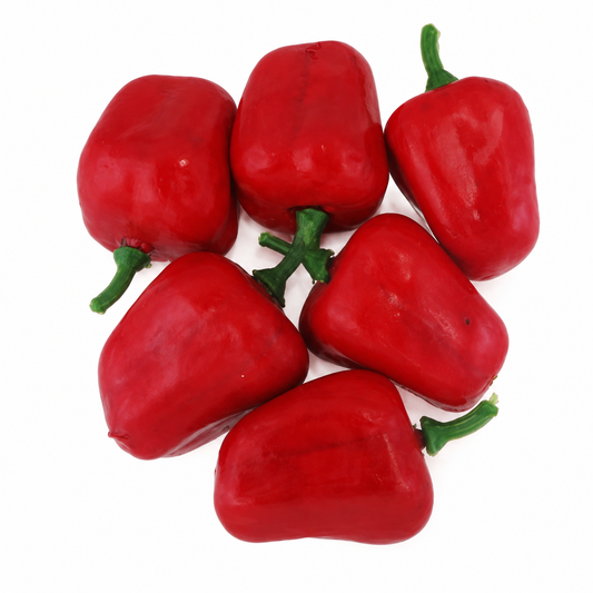 Artificial Fruit Capsicum Red 25x35mm 6pc