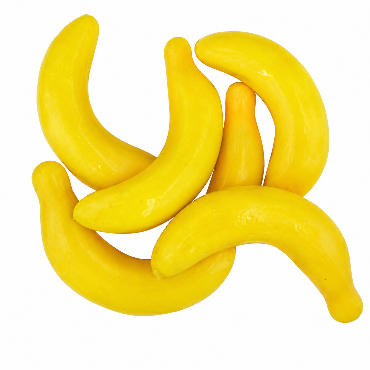 Artificial Fruit Banana 15x65mm 6pc