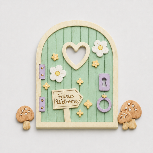 Fairy Door 3D Wooden - Heart Window