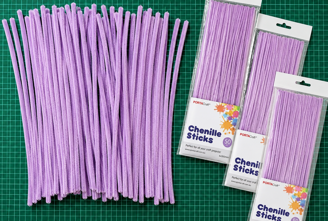 Chenille Stems 6mm 50pk - Lilac