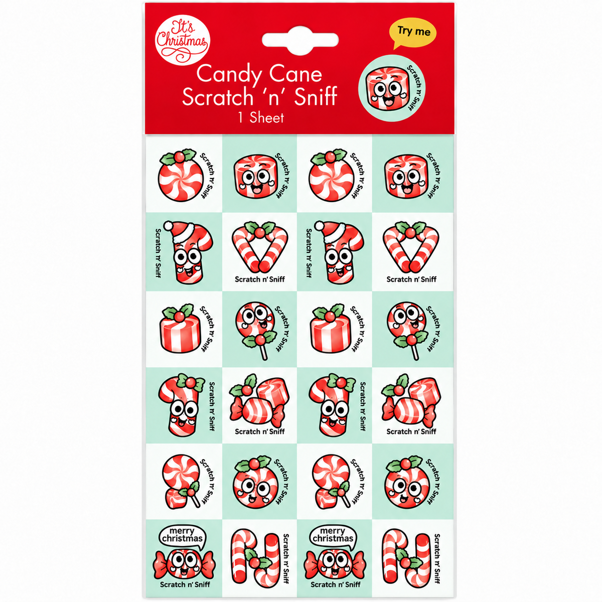 Candy Cane Scented Stickers 