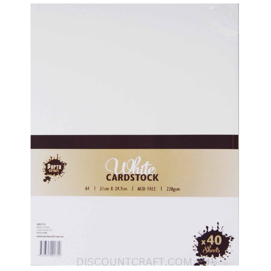 Colour Block Card A4 40pk - White
