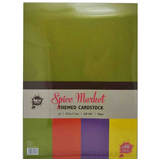 Colour Block Card A4 40pk - Spice Market