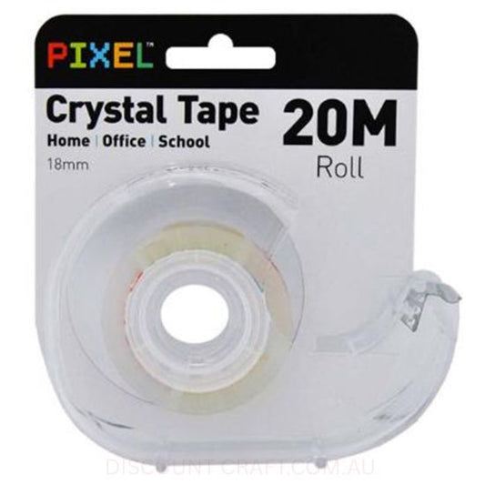 Crystal Sticky Tape 18mm x 20m with dispenser