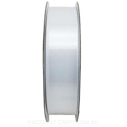 Satin Ribbon Double Sided 18mm x 5 metres - White