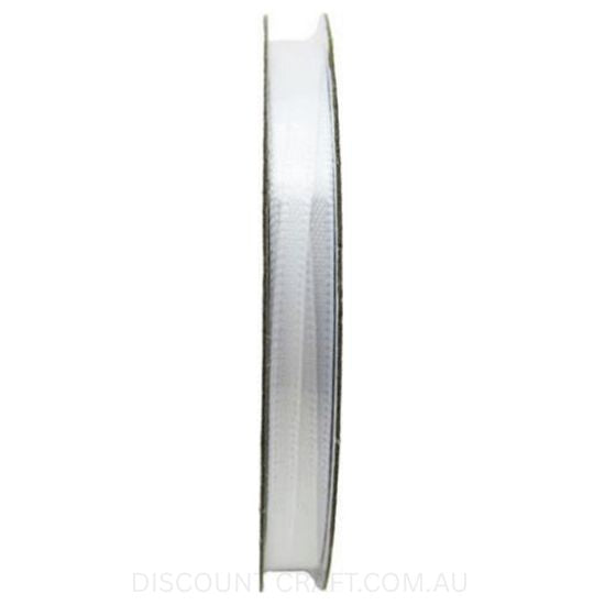 Satin Ribbon Double Sided 3mm x 10 metres - White
